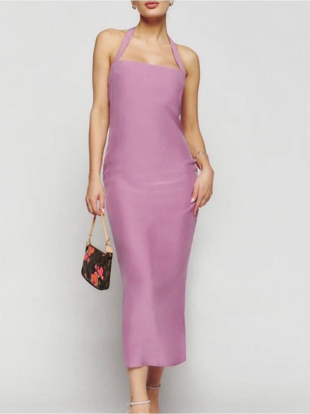 Reformation -Halter Midi Dress in Lavender